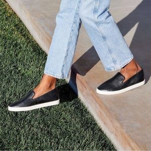 Birdies Swift Black Leather Slip-on Loafers size 7.5